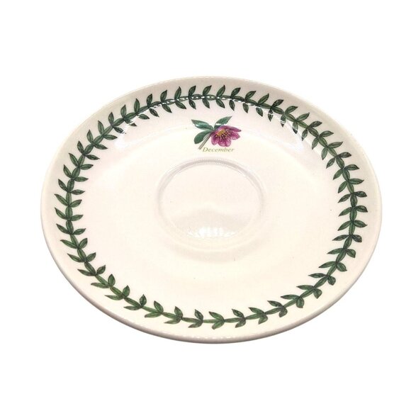 Portmeirion Botanic Garden "December" Teacup & Saucer Set With Purple Hellebore - Picture 10 of 14